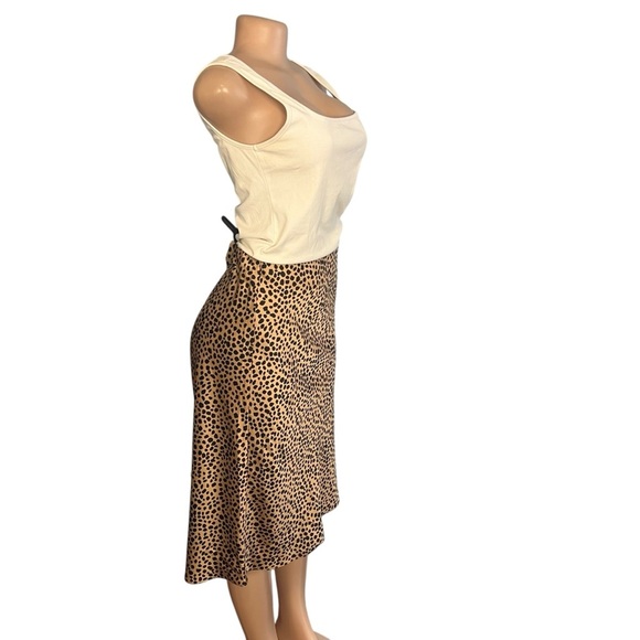 Loft Leopard Print Midi Skirt Satin - Picture 5 of 9